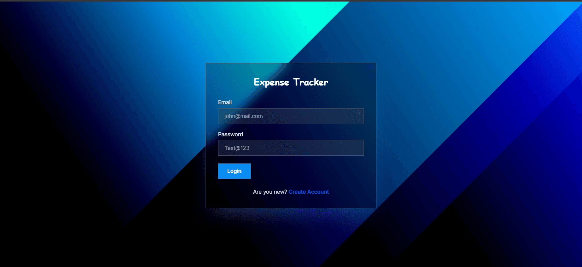 EXPENSE TRACKER - FRONTEND screenshot